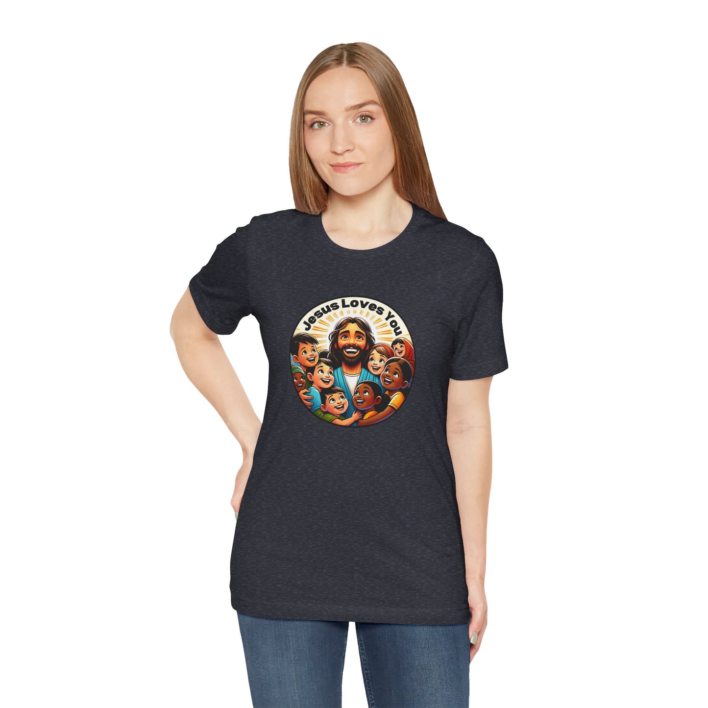 Men's Colorful 'Jesus Loves You' T-Shirt - Christian Apparel