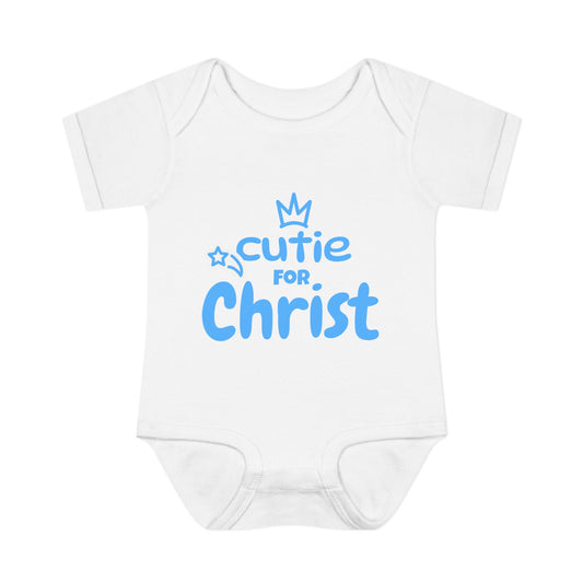 Cute Boy's Infant and Toddler Bodysuit - "Cutie for Christ"