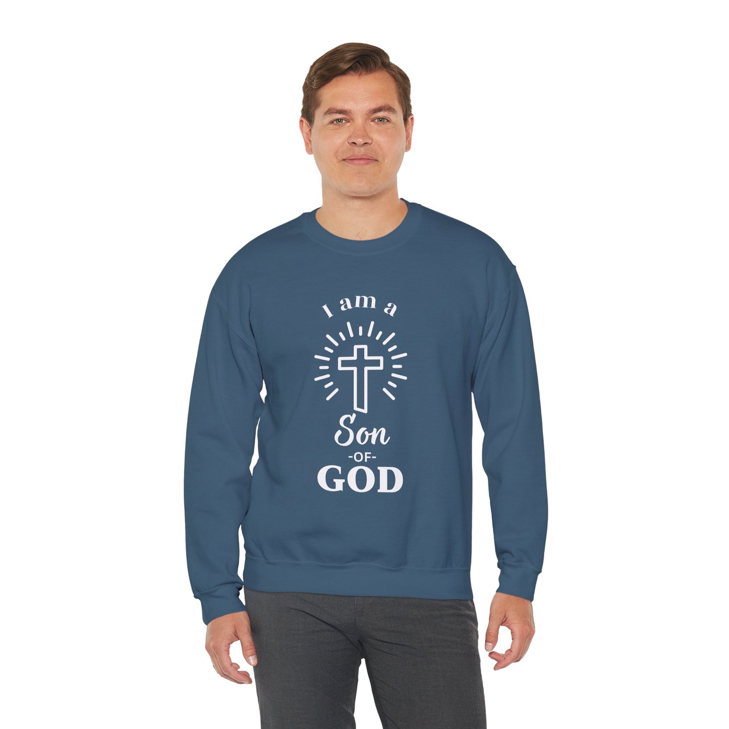 Unisex Christian Crewneck Sweatshirt - "I am a Son of God"