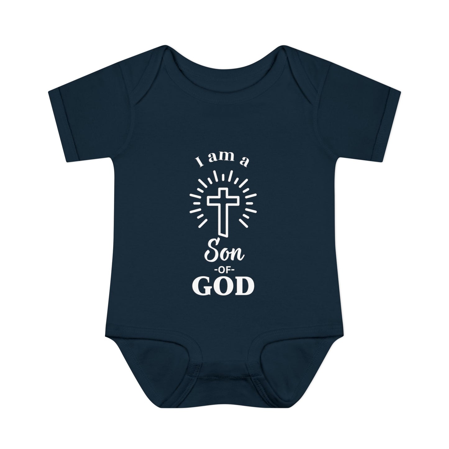 Christian Infant and Toddler Bodysuit - "I am a Son of God" - Perfect Baby Gift for Baptism or Baby Shower