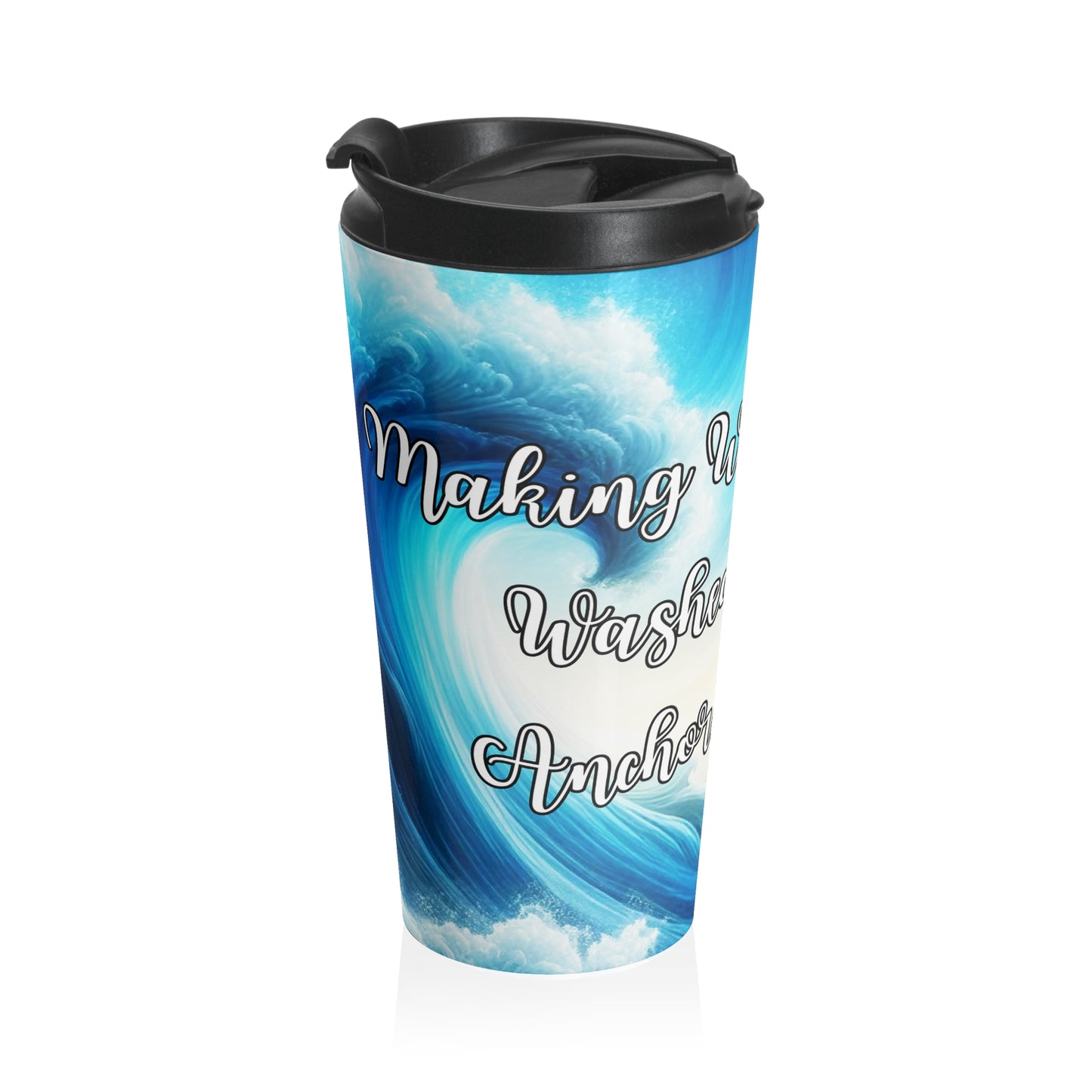 Inspirational Beach Waves Travel Mug - "Making Waves in Faith" - Perfect Gift for Ocean Lovers