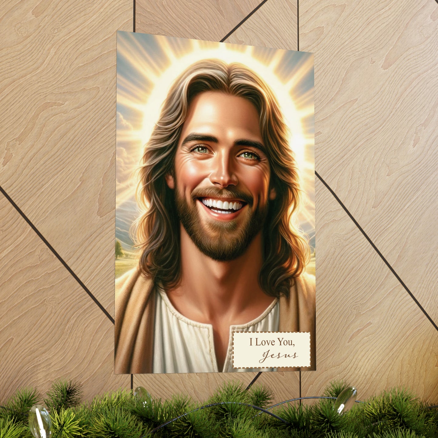 Religious Wall Art: 'Jesus Loves You' Matte Poster – Inspirational Christian Decor