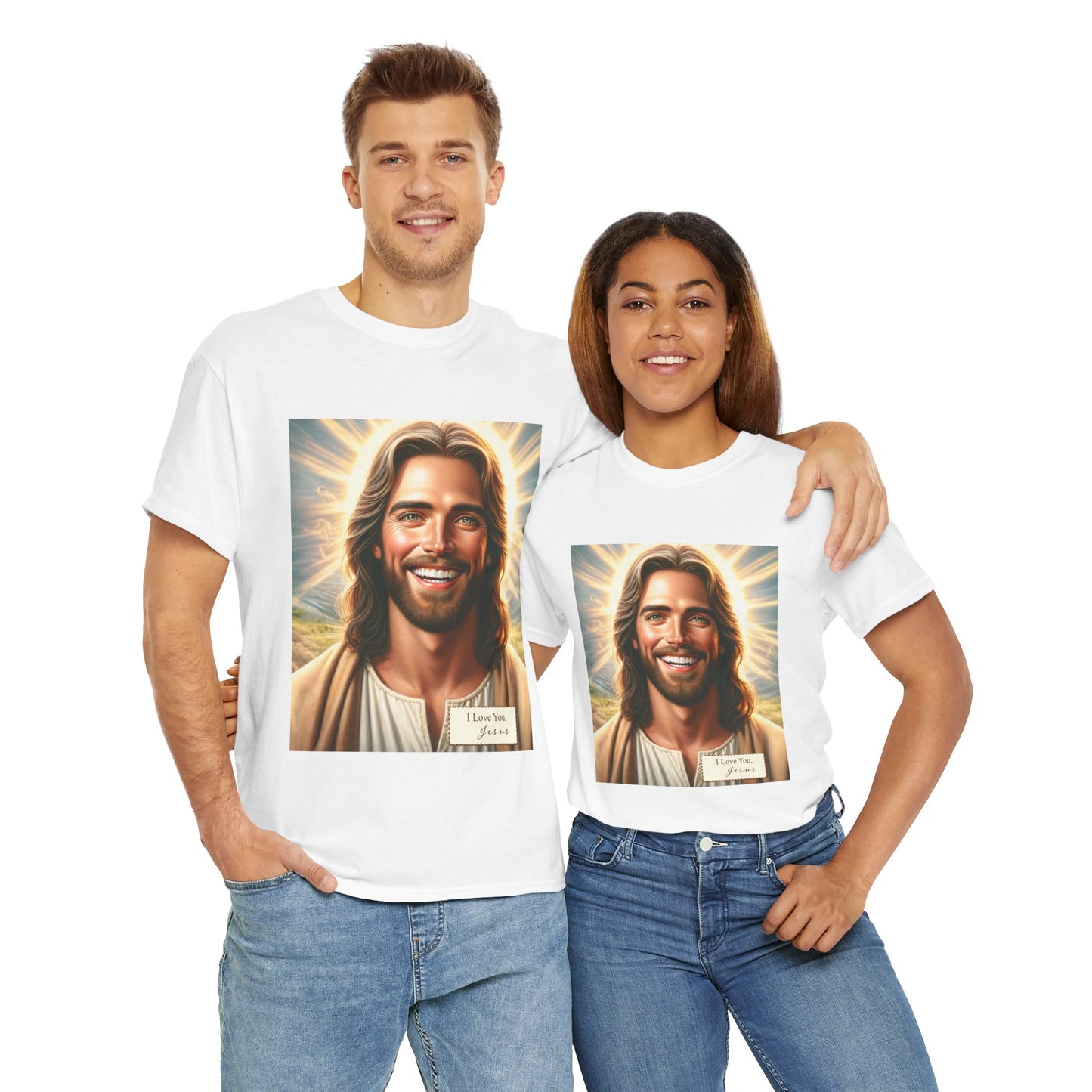 Faith-Inspired Fashion - Jesus Loves You Unisex Heavy Cotton Tee