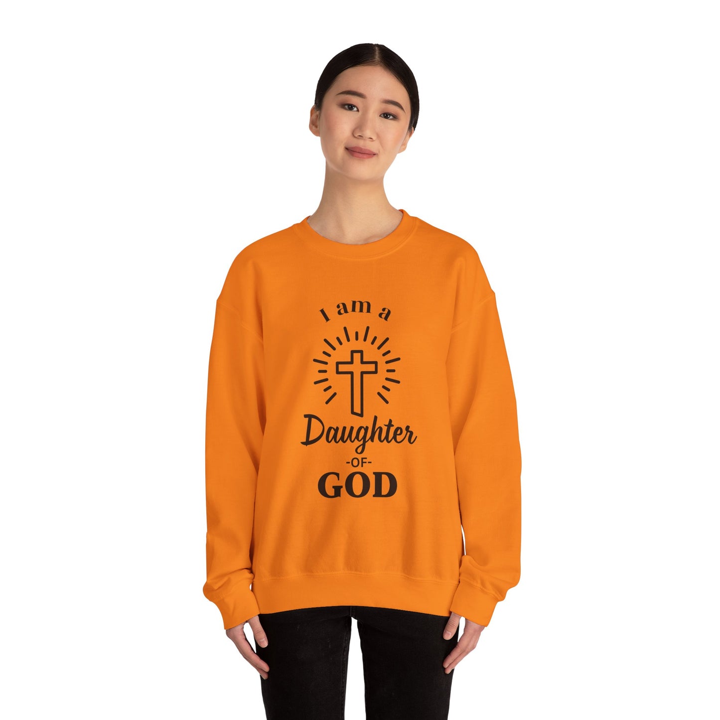 Daughter of God Crewneck Sweatshirt - Faith-Inspired Unisex Heavy Blend