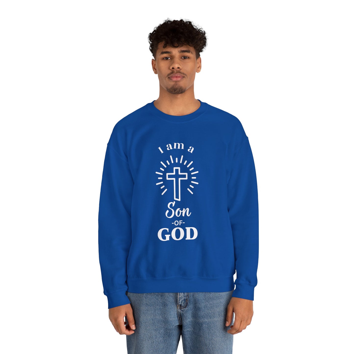 Unisex Christian Crewneck Sweatshirt - "I am a Son of God"