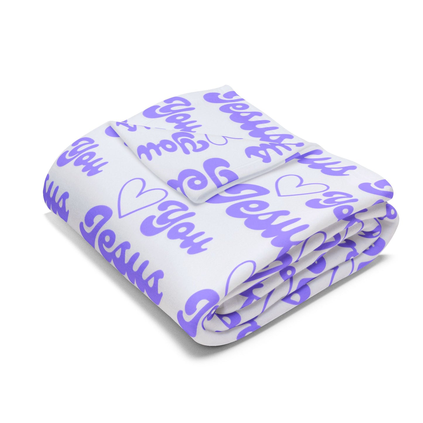 Faith & Comfort Combined – Cozy 'Love You Jesus' Fleece Blanket for Every Occasion