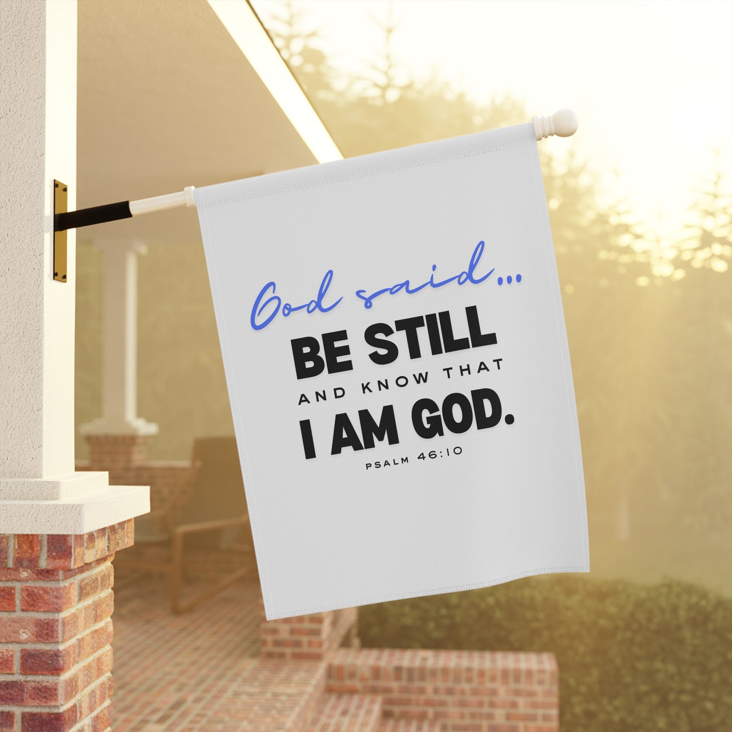 Be Still and Know Garden Banner | Christian House Banner | Faith-Based Yard Decor | Bible Verse Garden Flag