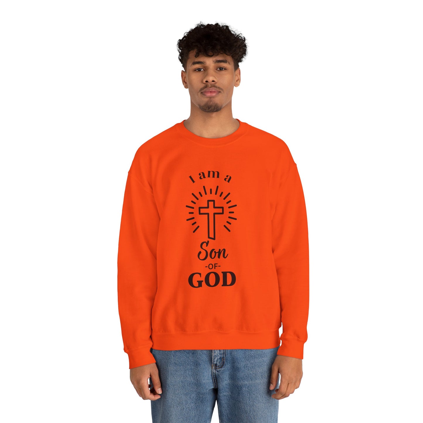 Unisex Christian Crewneck Sweatshirt - "I am a Son of God"