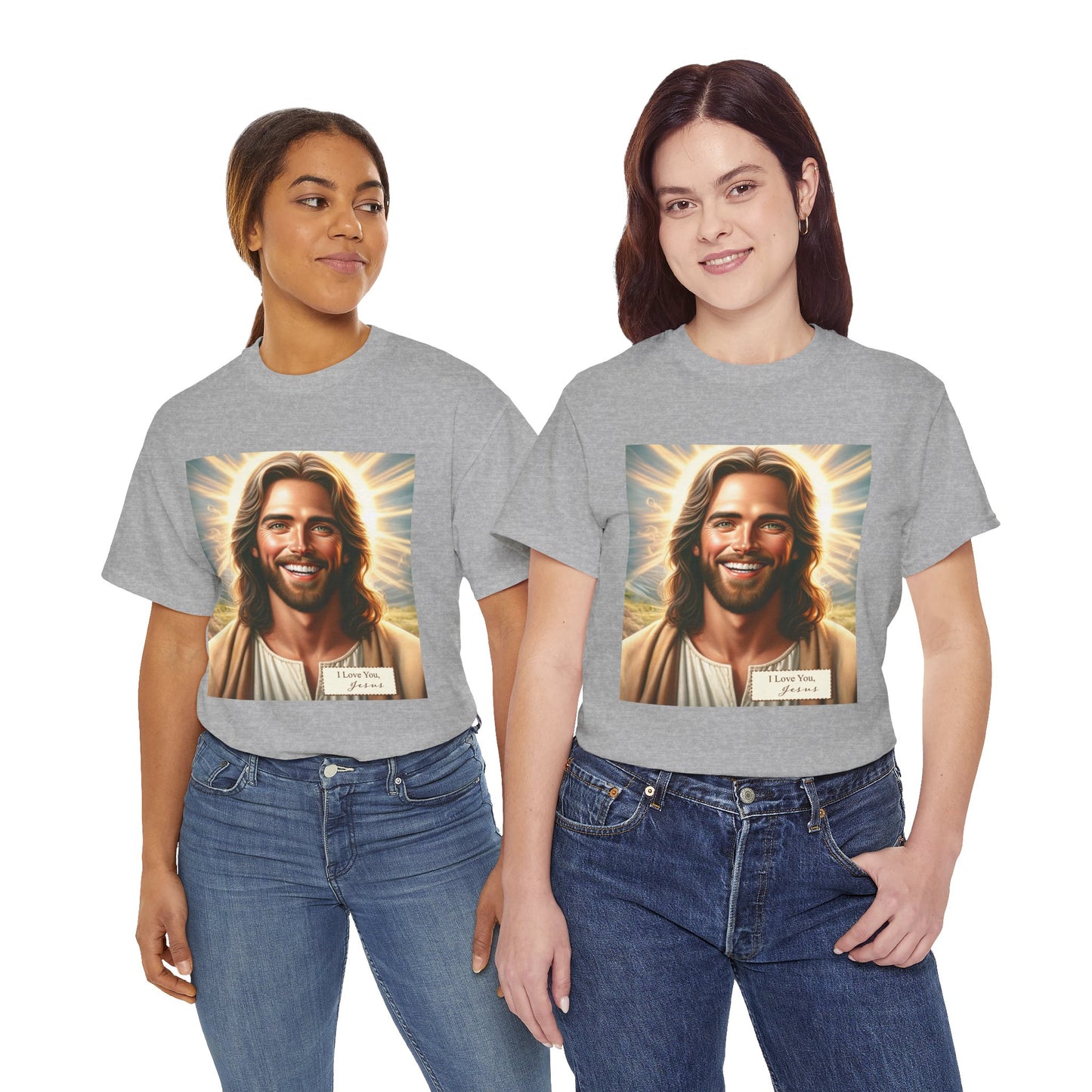 Faith-Inspired Fashion - Jesus Loves You Unisex Heavy Cotton Tee