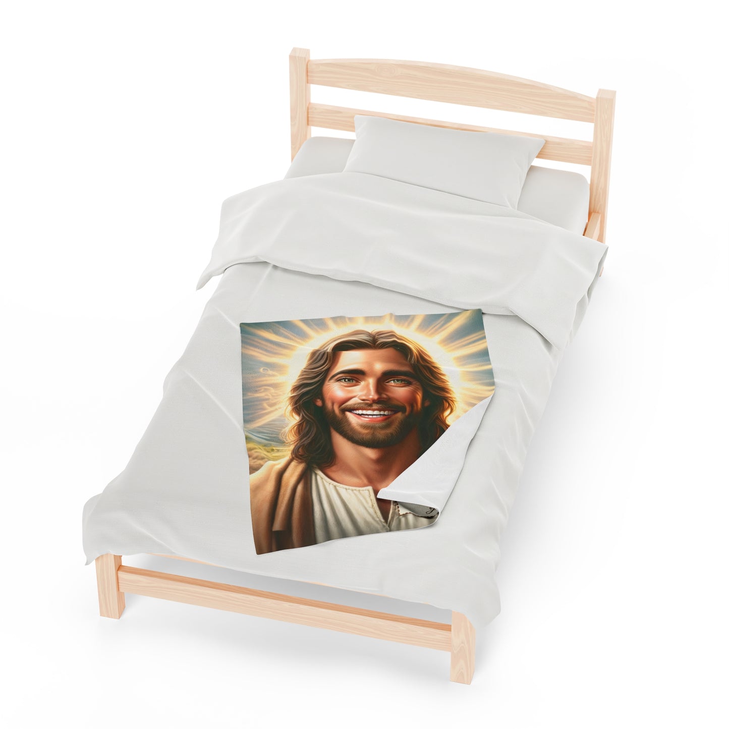 Blessed Comfort - Jesus Loves You Velveteen Plush Blanket