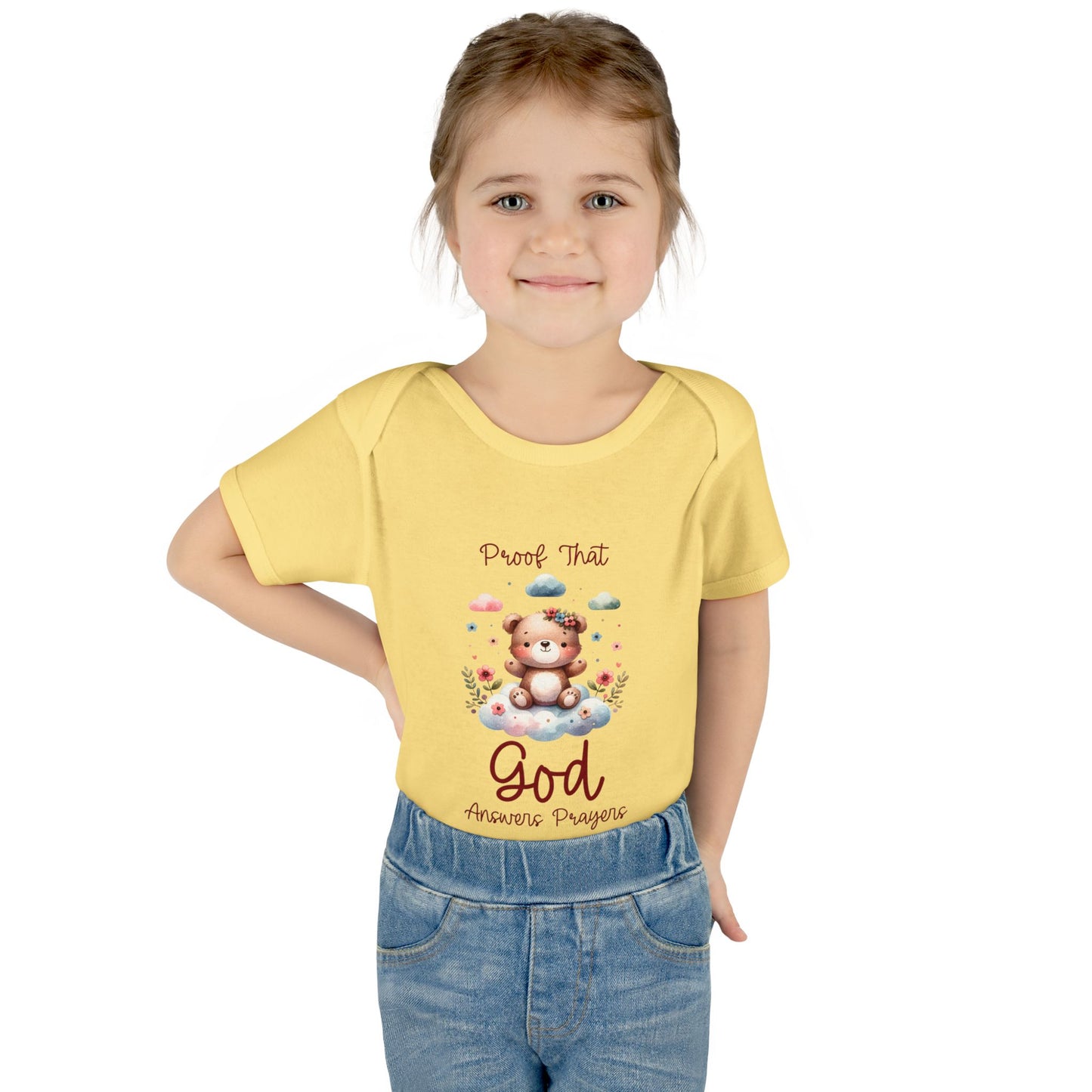 Cute God Prayer Infant and Toddler Bodysuit for Girls- Adorable Baby Onesie for Newborns