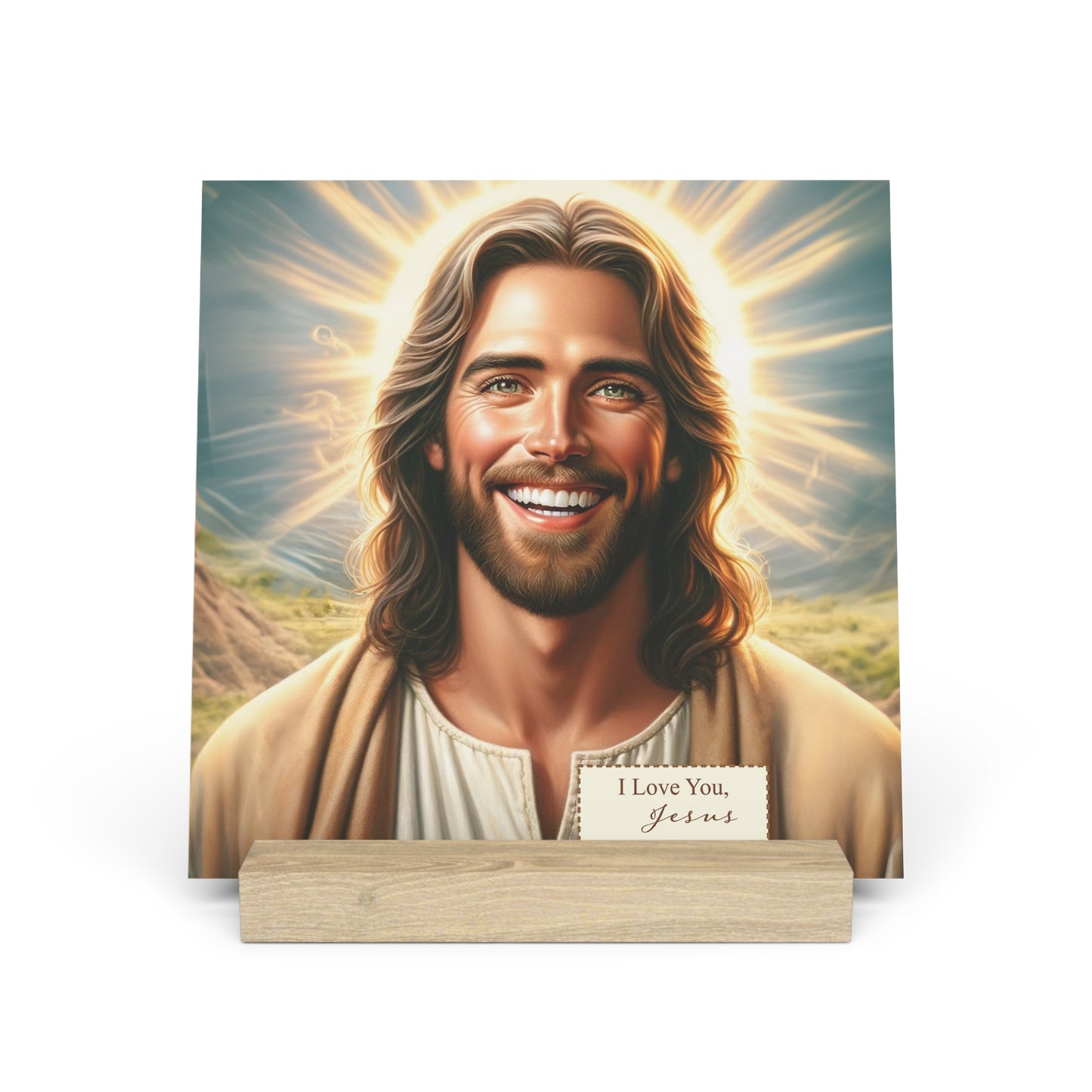 Sacred Elegance - Jesus Loves You Gallery Board with Stand