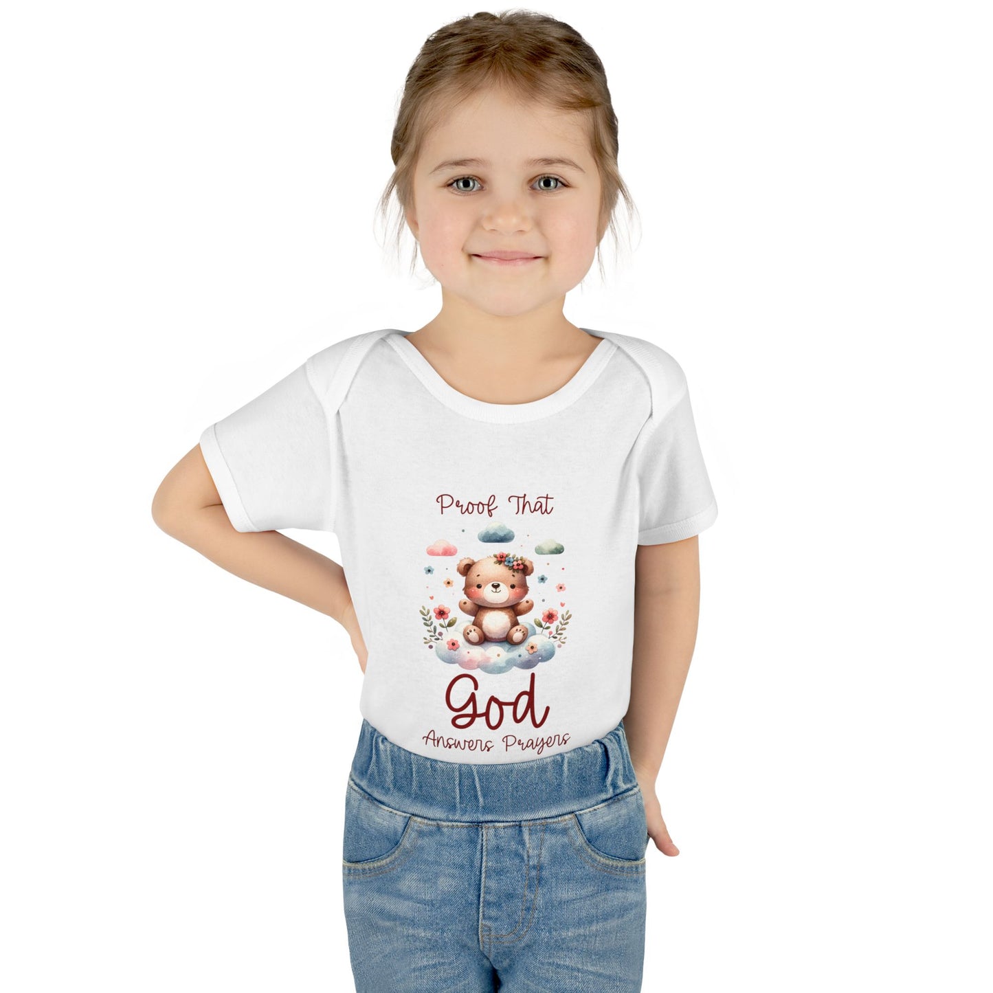 Cute God Prayer Infant and Toddler Bodysuit for Girls- Adorable Baby Onesie for Newborns
