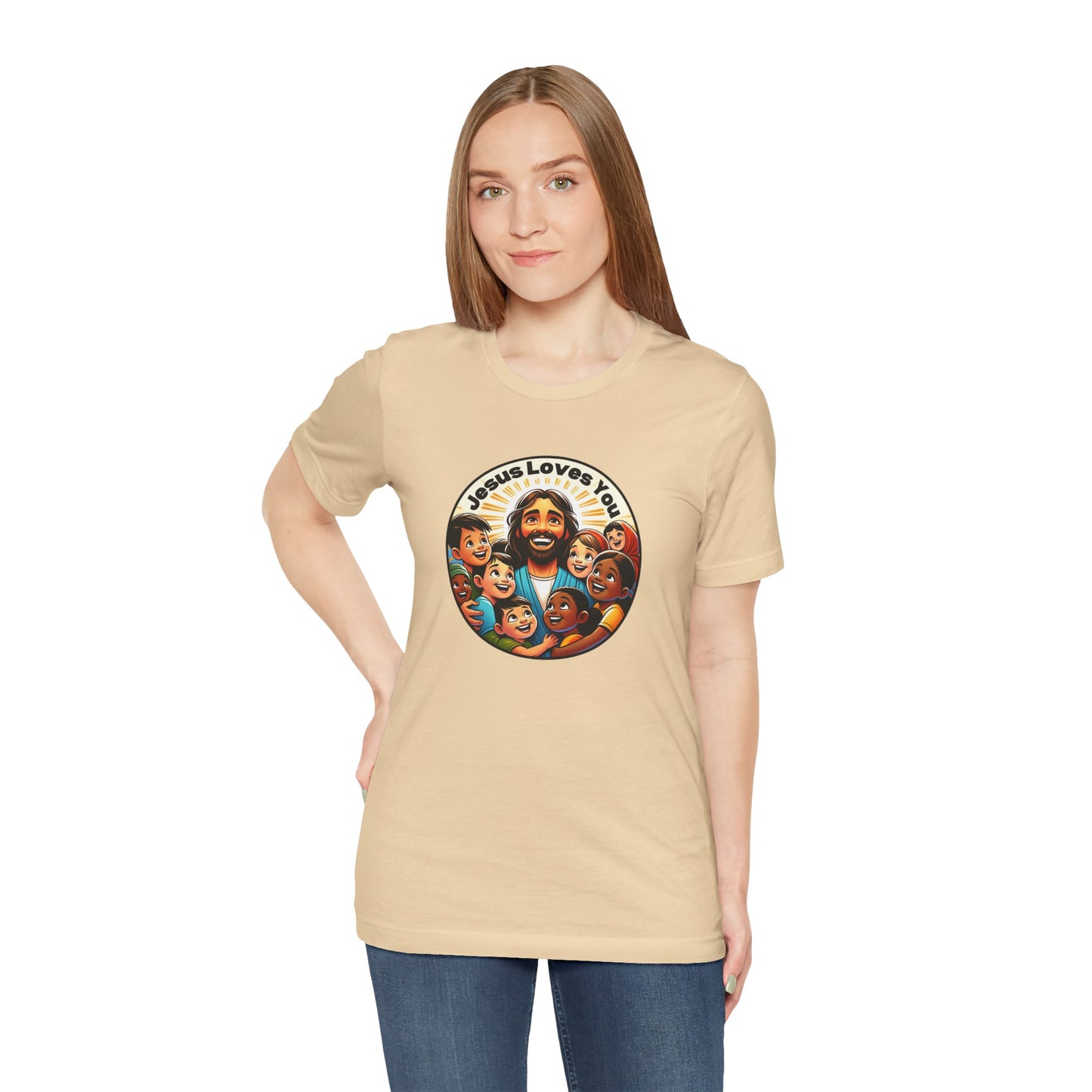 Men's Colorful 'Jesus Loves You' T-Shirt - Christian Apparel