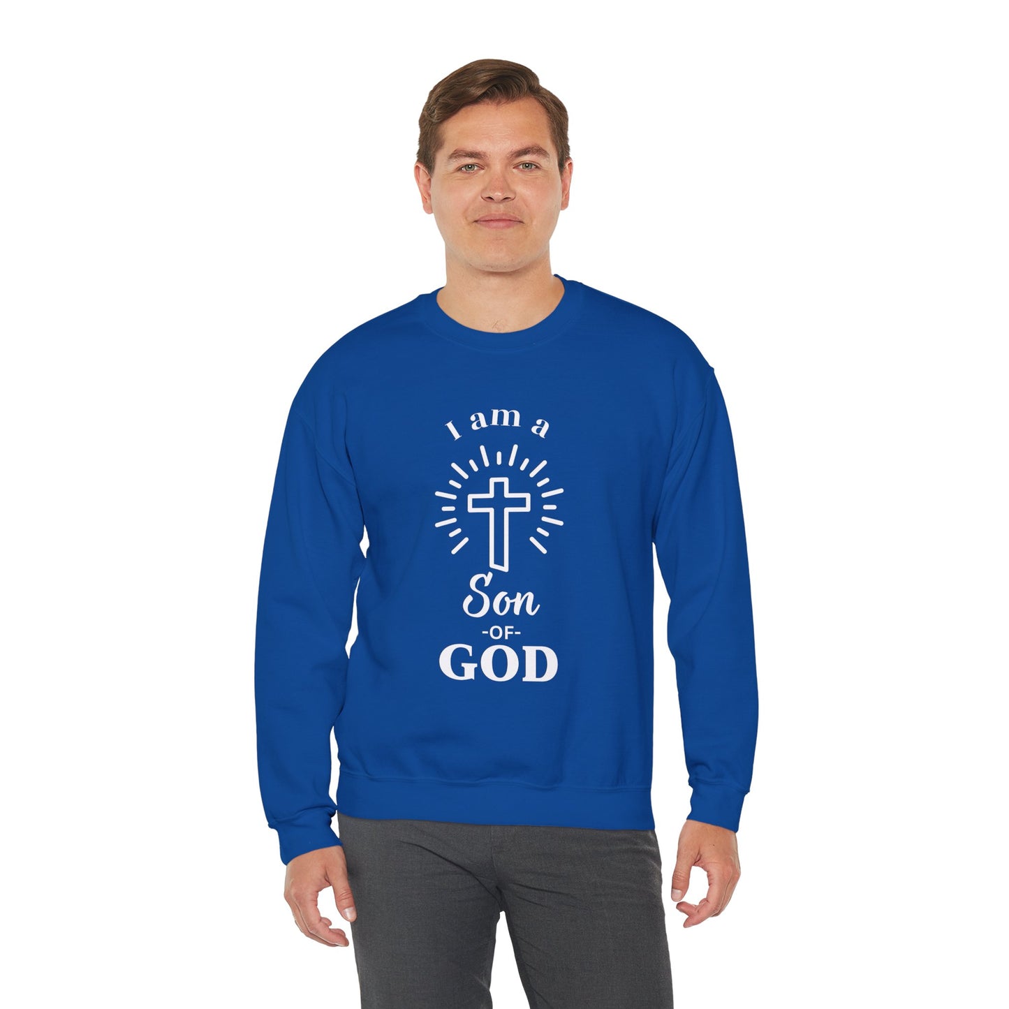 Unisex Christian Crewneck Sweatshirt - "I am a Son of God"