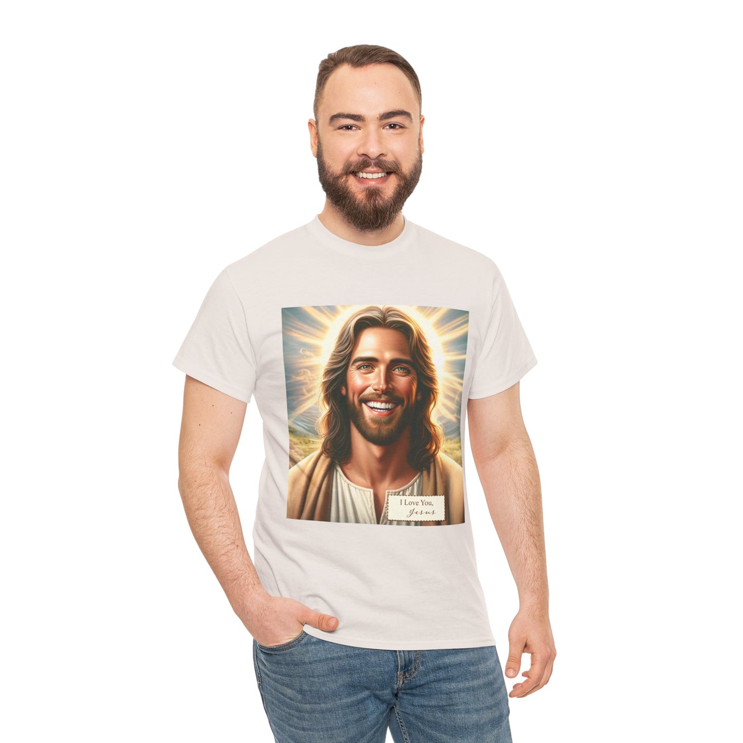 Faith-Inspired Fashion - Jesus Loves You Unisex Heavy Cotton Tee
