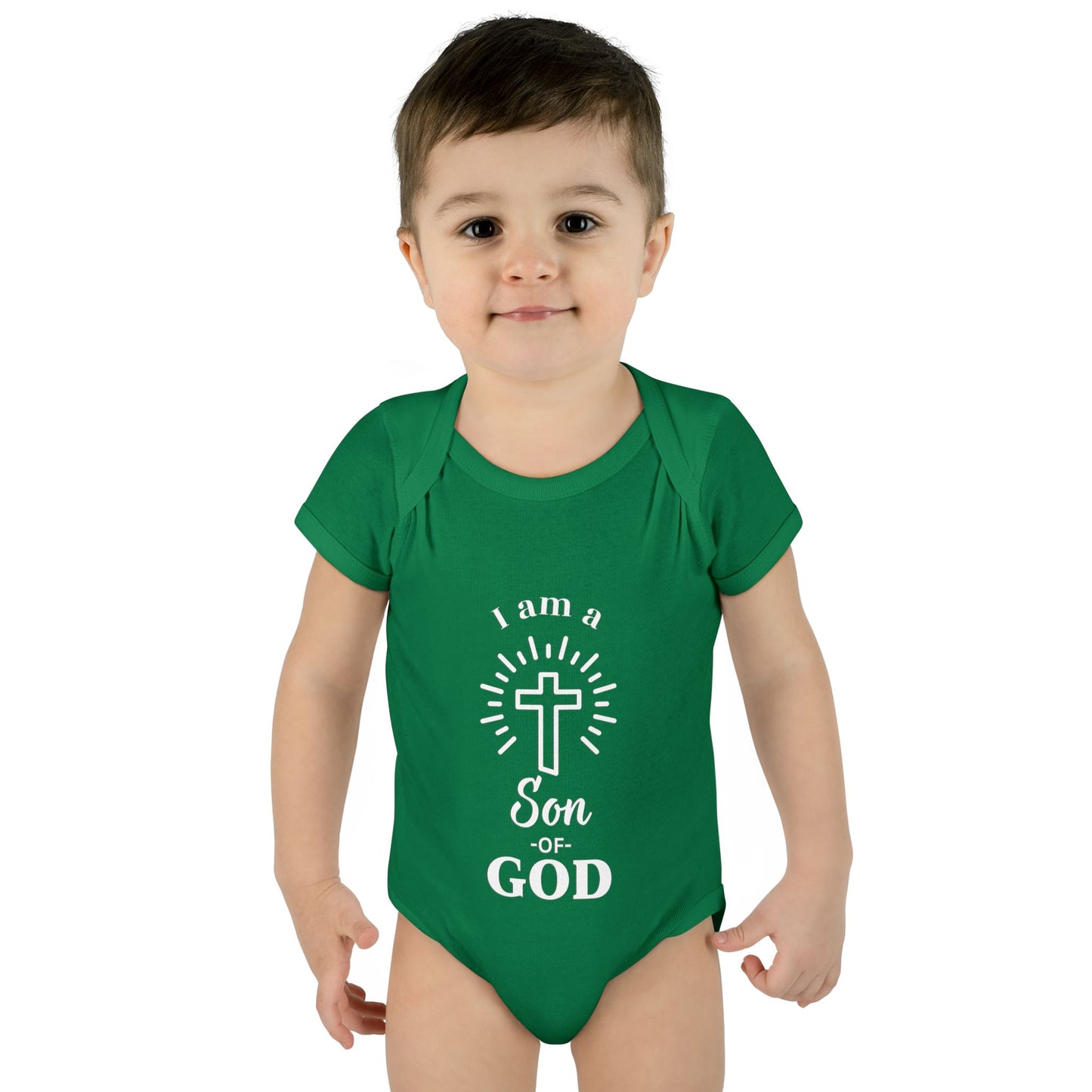 Christian Infant and Toddler Bodysuit - "I am a Son of God" - Perfect Baby Gift for Baptism or Baby Shower