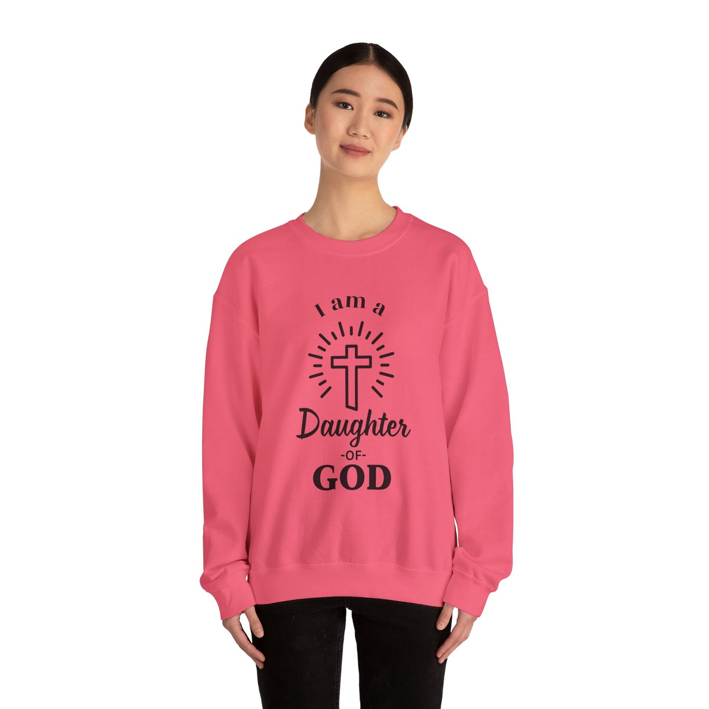 Daughter of God Crewneck Sweatshirt - Faith-Inspired Unisex Heavy Blend
