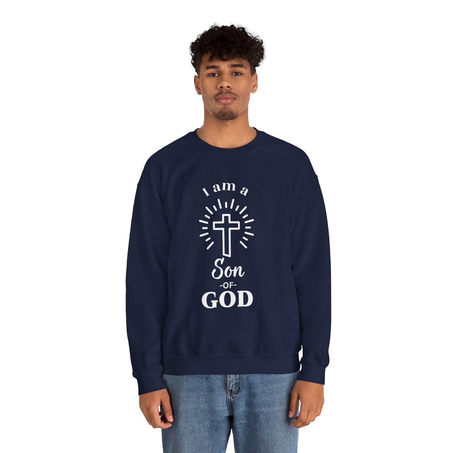 Unisex Christian Crewneck Sweatshirt - "I am a Son of God"