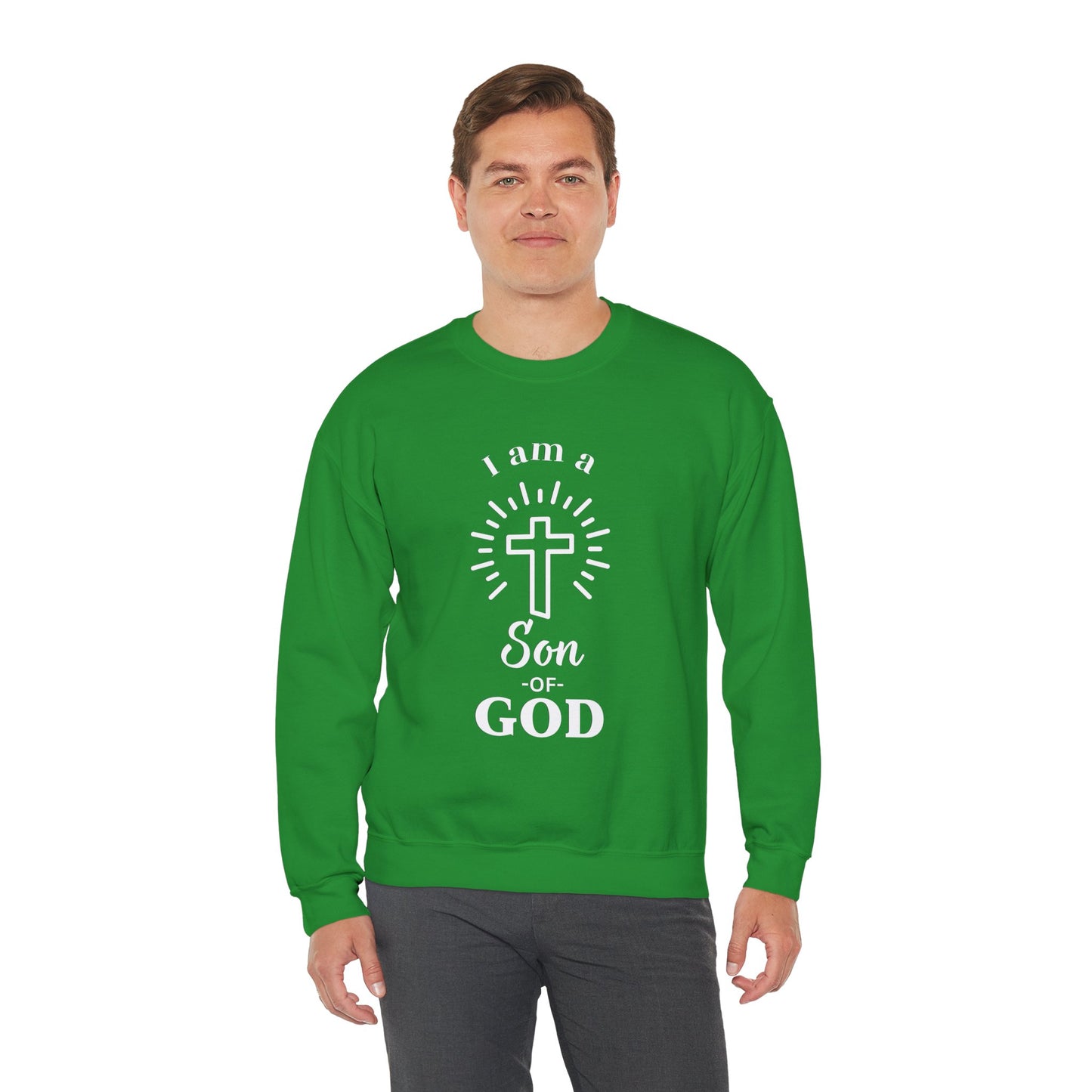 Unisex Christian Crewneck Sweatshirt - "I am a Son of God"