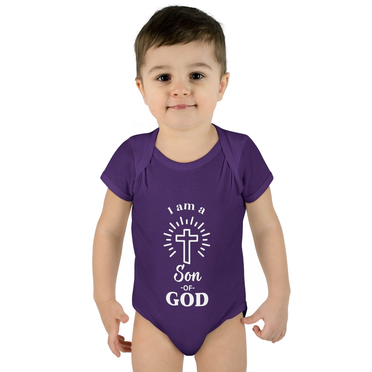Christian Infant and Toddler Bodysuit - "I am a Son of God" - Perfect Baby Gift for Baptism or Baby Shower