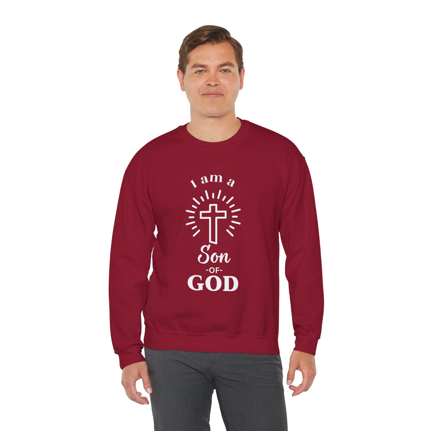 Unisex Christian Crewneck Sweatshirt - "I am a Son of God"