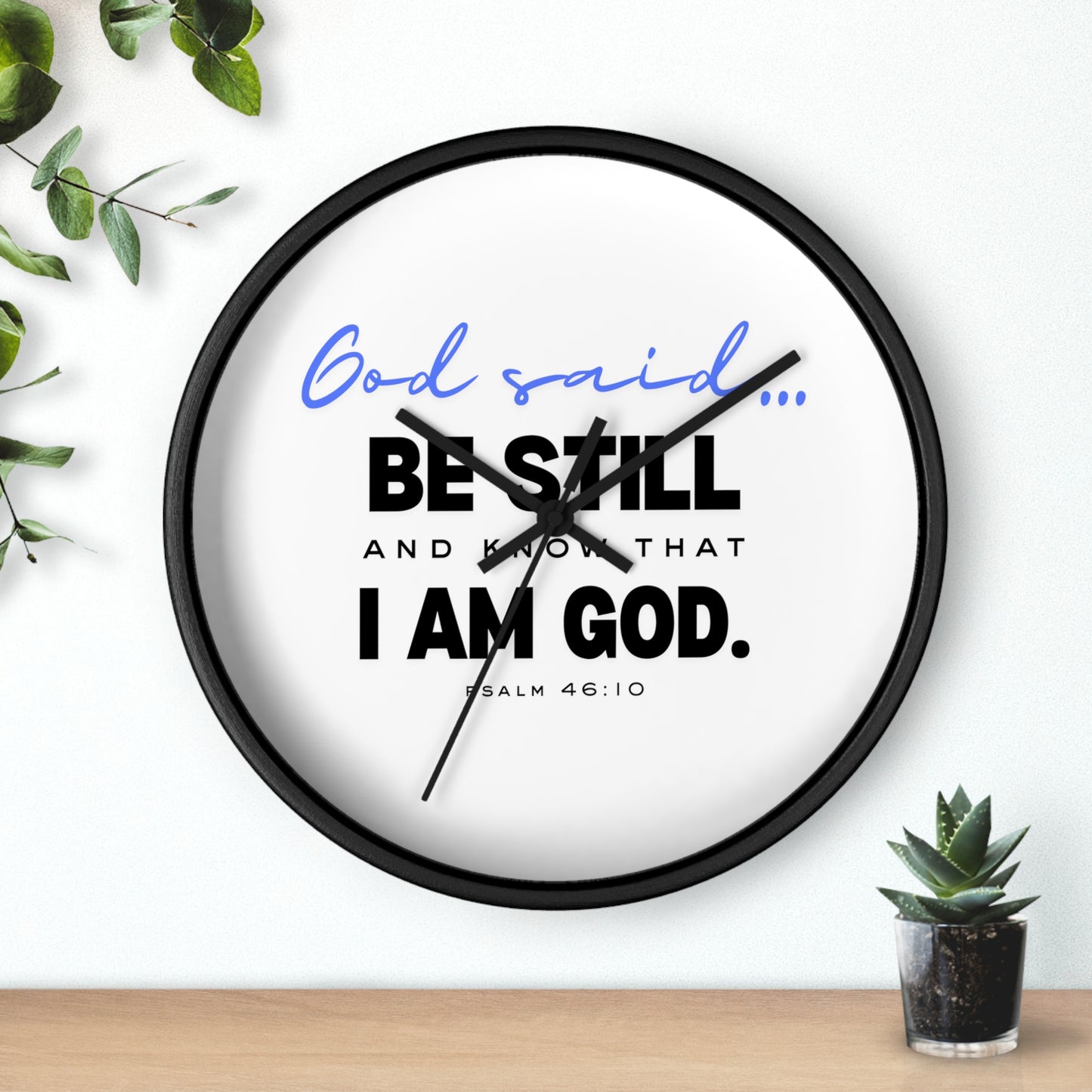 Be Still and Know Wall Clock | Christian Wall Clock for Home | Bible Verse Clock | Inspirational Religious Gift