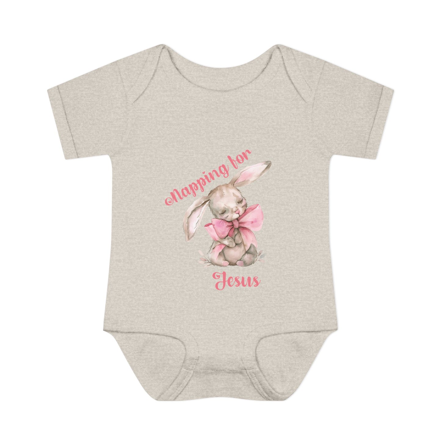 Cute Girl Easter Infant and Toddler Bodysuit - 'Hopping for Jesus' Design