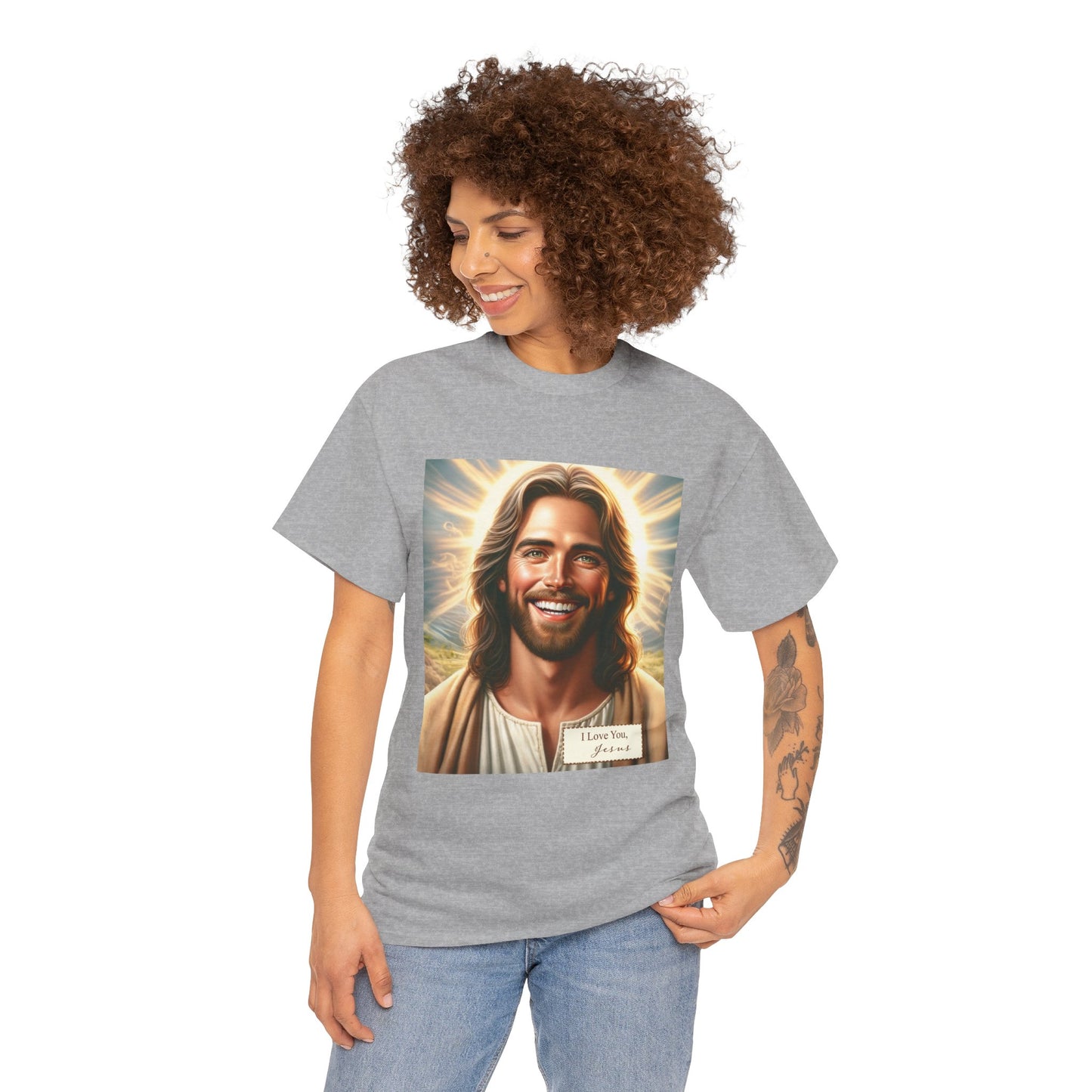 Faith-Inspired Fashion - Jesus Loves You Unisex Heavy Cotton Tee