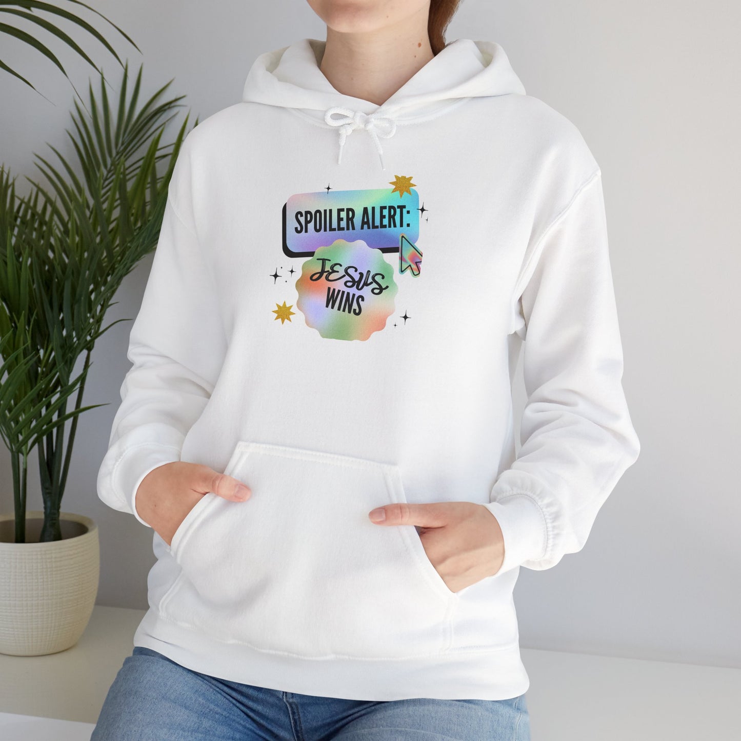 Spoiler Alert: Jesus Wins Unisex Heavy Blend™ Hooded Sweatshirt
