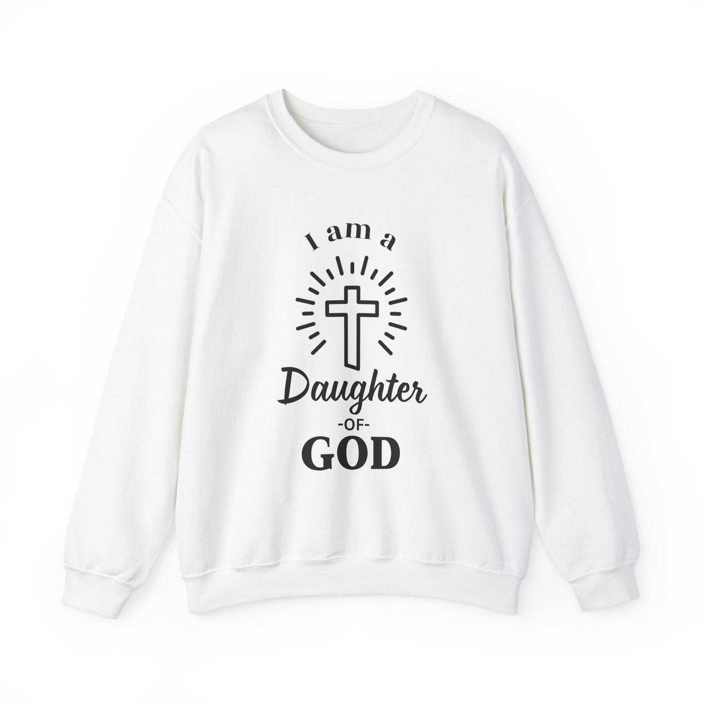 Daughter of God Crewneck Sweatshirt - Faith-Inspired Unisex Heavy Blend