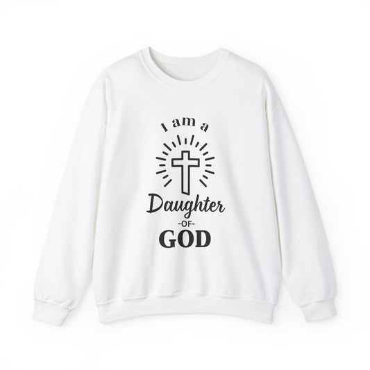 Daughter of God Crewneck Sweatshirt - Faith-Inspired Unisex Heavy Blend