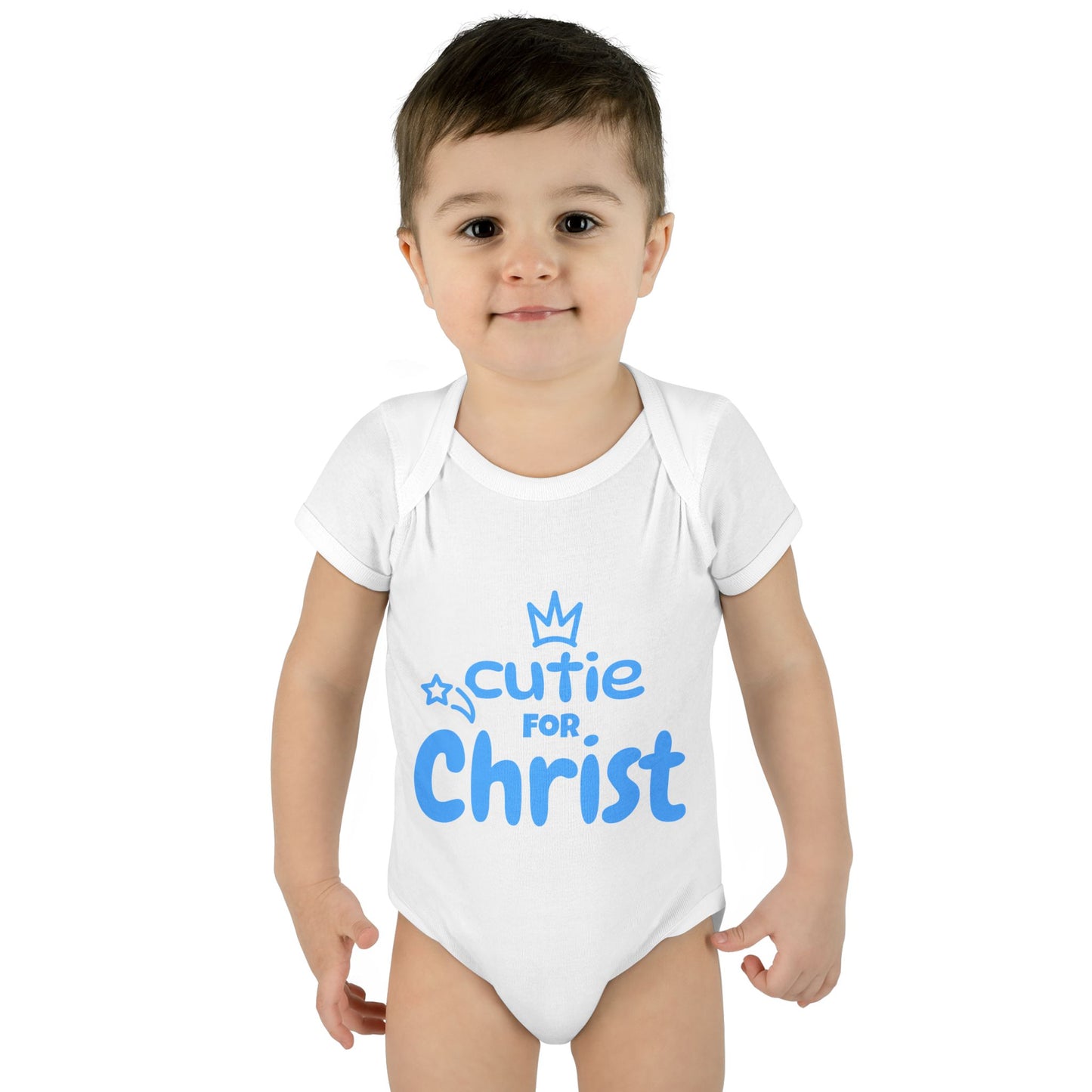Cute Boy's Infant and Toddler Bodysuit - "Cutie for Christ"