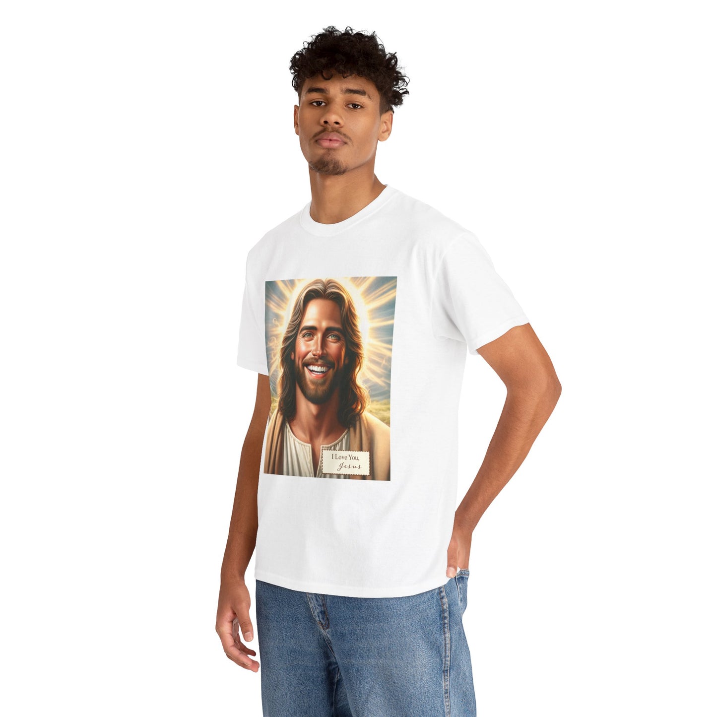 Faith-Inspired Fashion - Jesus Loves You Unisex Heavy Cotton Tee