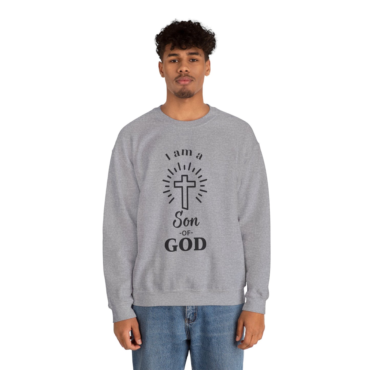 Unisex Christian Crewneck Sweatshirt - "I am a Son of God"