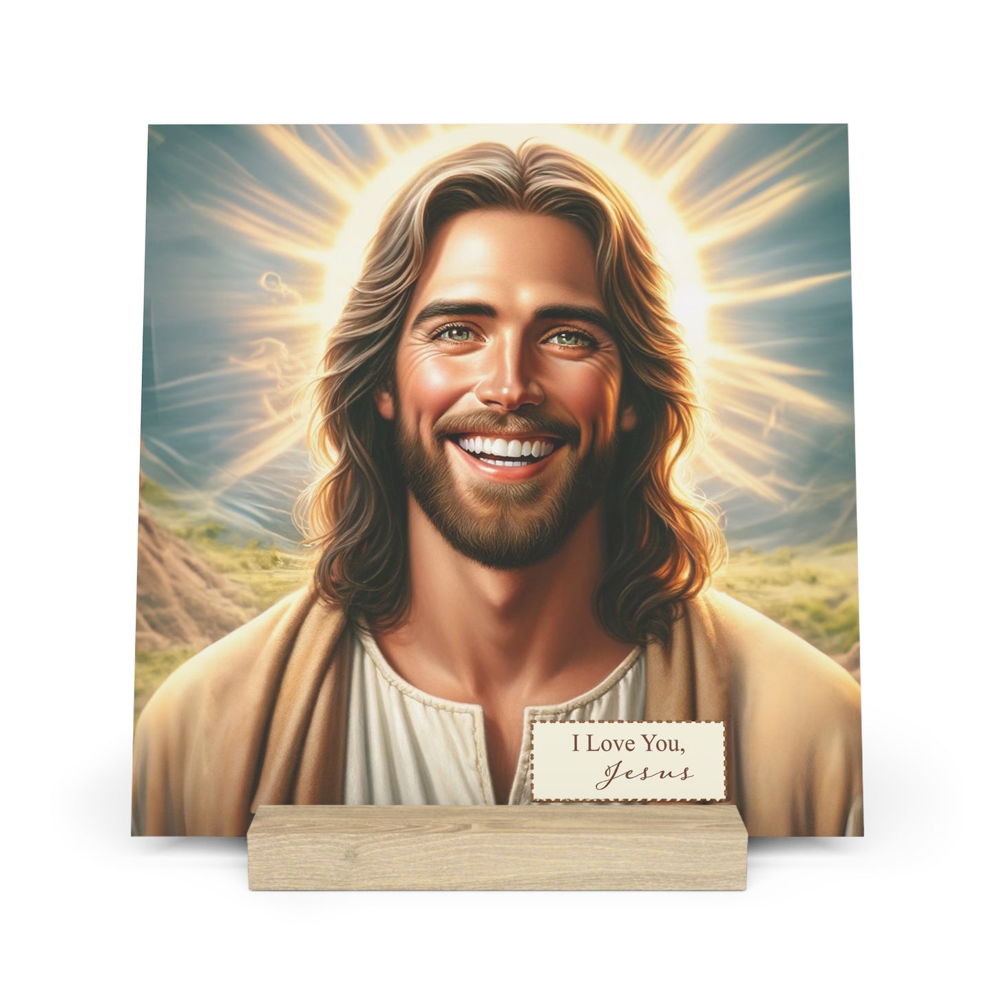 Sacred Elegance - Jesus Loves You Gallery Board with Stand