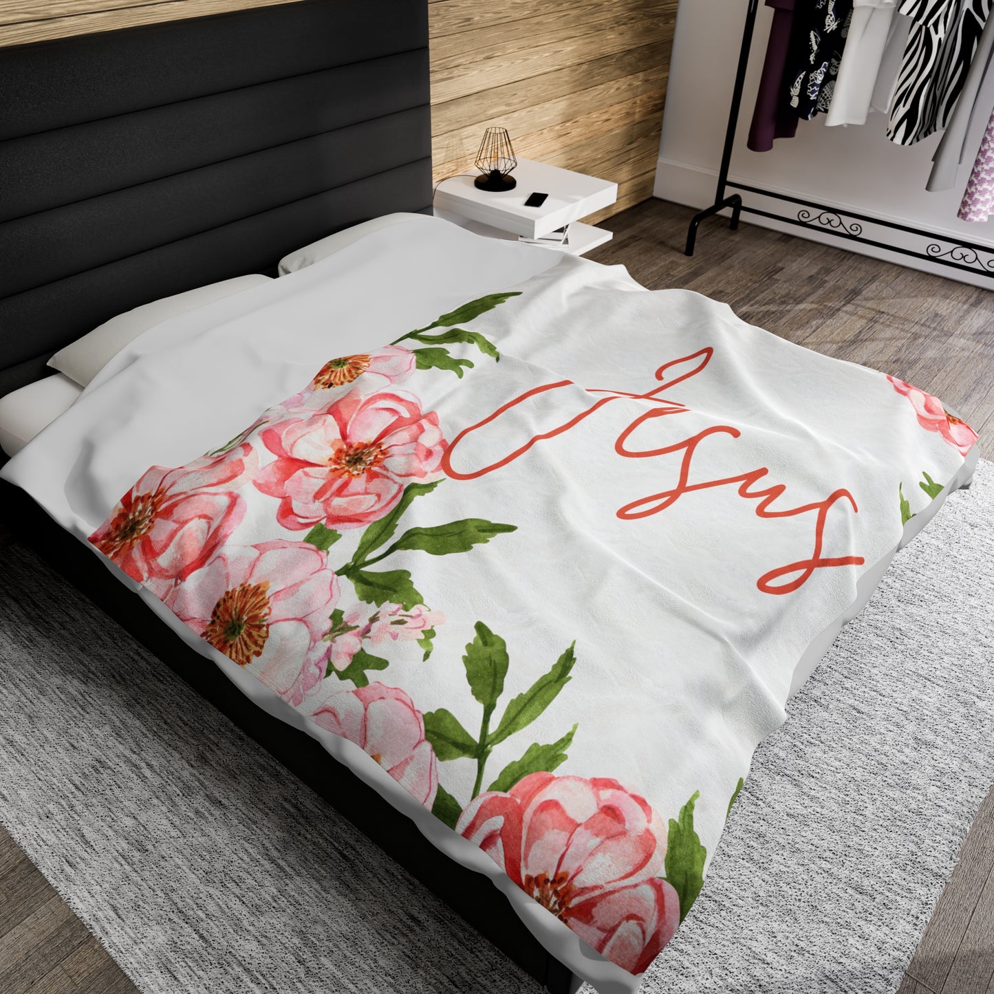 Jesus Signature Velveteen Plush Blanket