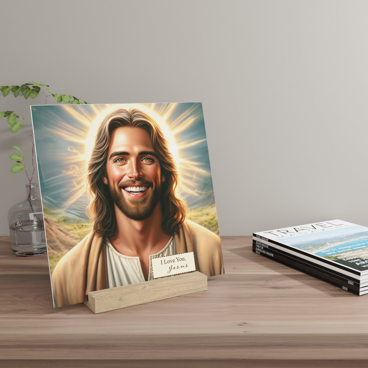Sacred Elegance - Jesus Loves You Gallery Board with Stand