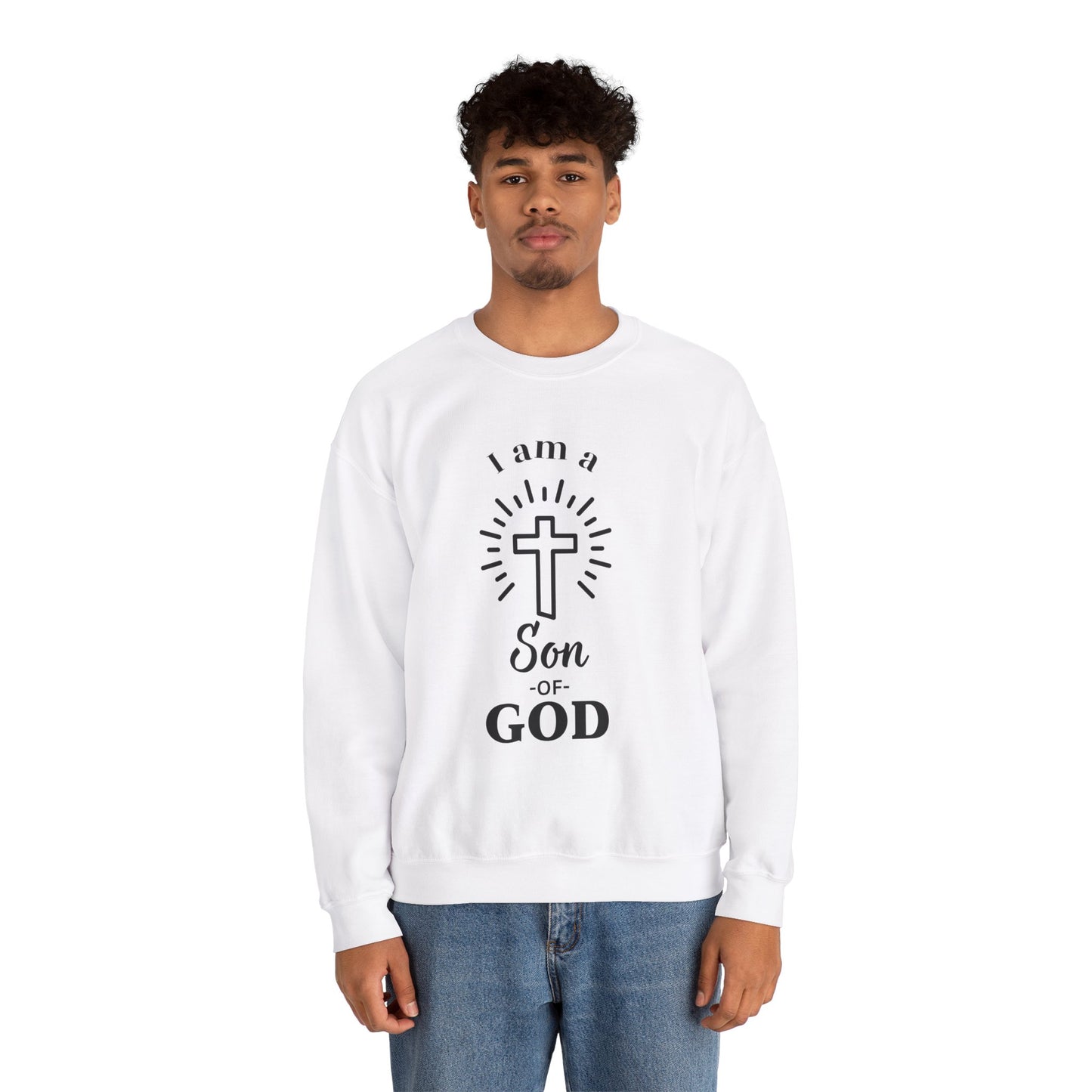 Unisex Christian Crewneck Sweatshirt - "I am a Son of God"