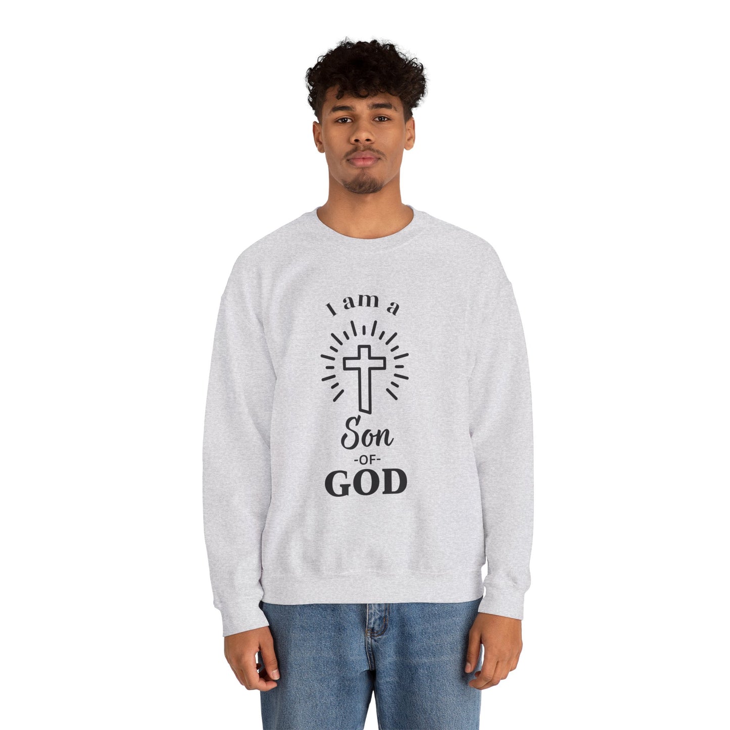 Unisex Christian Crewneck Sweatshirt - "I am a Son of God"