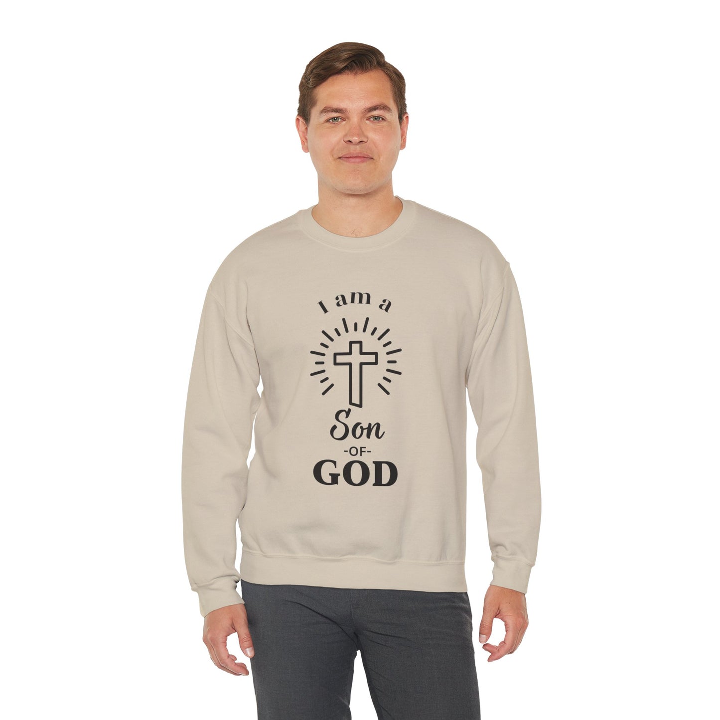 Unisex Christian Crewneck Sweatshirt - "I am a Son of God"