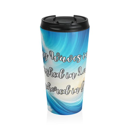 Inspirational Beach Waves Travel Mug - "Making Waves in Faith" - Perfect Gift for Ocean Lovers