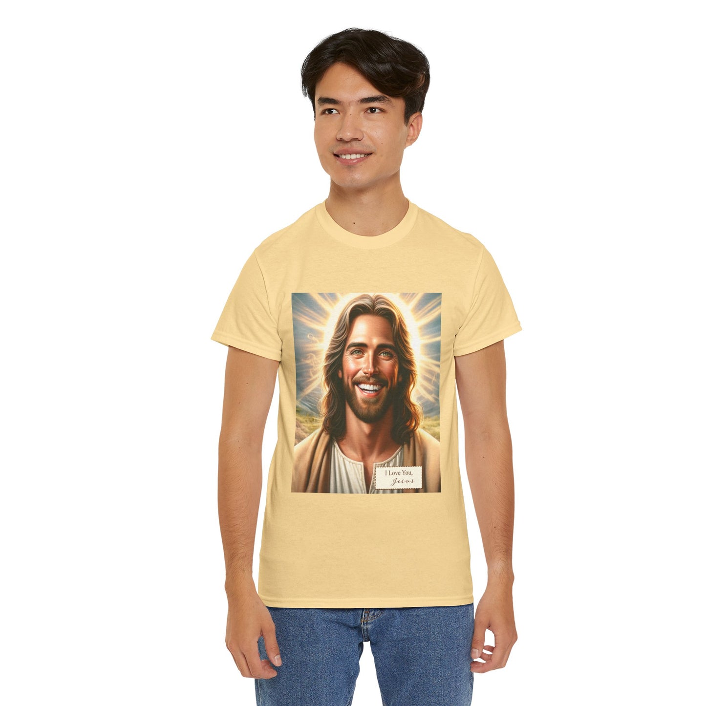 Faith-Inspired Fashion - Jesus Loves You Unisex Heavy Cotton Tee