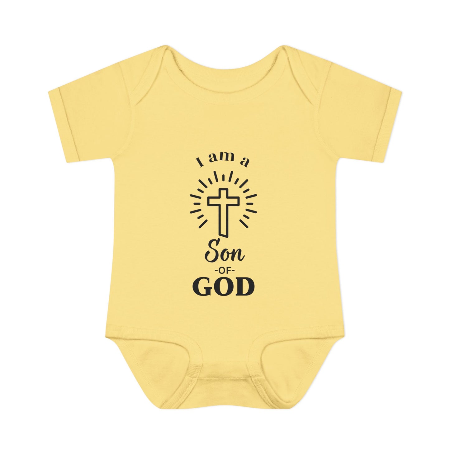 Christian Infant and Toddler Bodysuit - "I am a Son of God" - Perfect Baby Gift for Baptism or Baby Shower