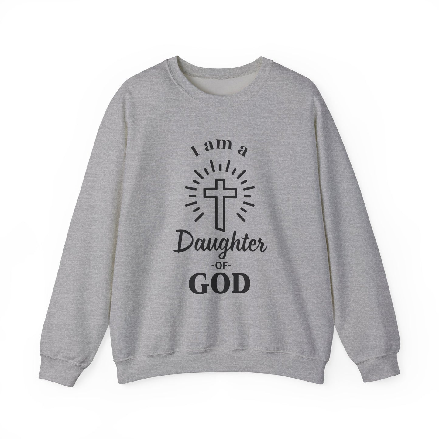 Daughter of God Crewneck Sweatshirt - Faith-Inspired Unisex Heavy Blend