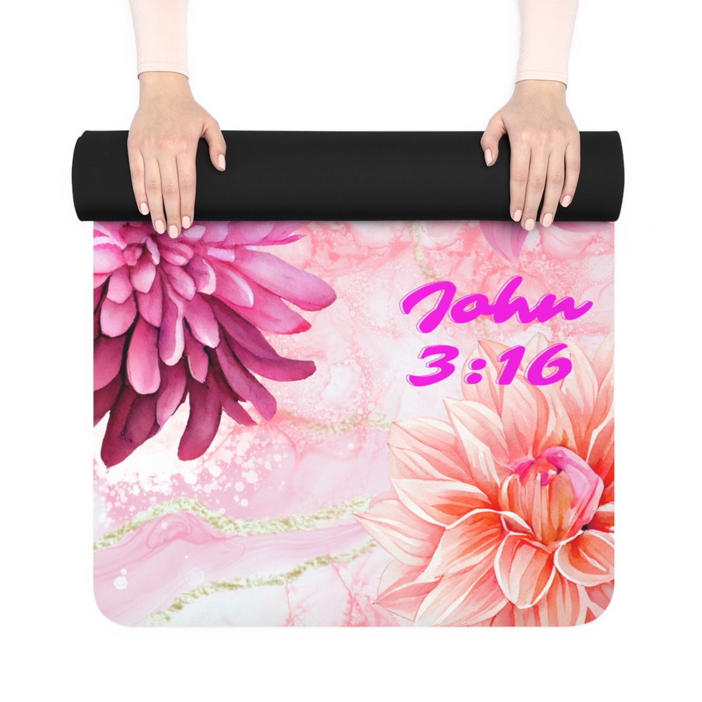 You Are Loved - John 3:16 Rubber Yoga Mat