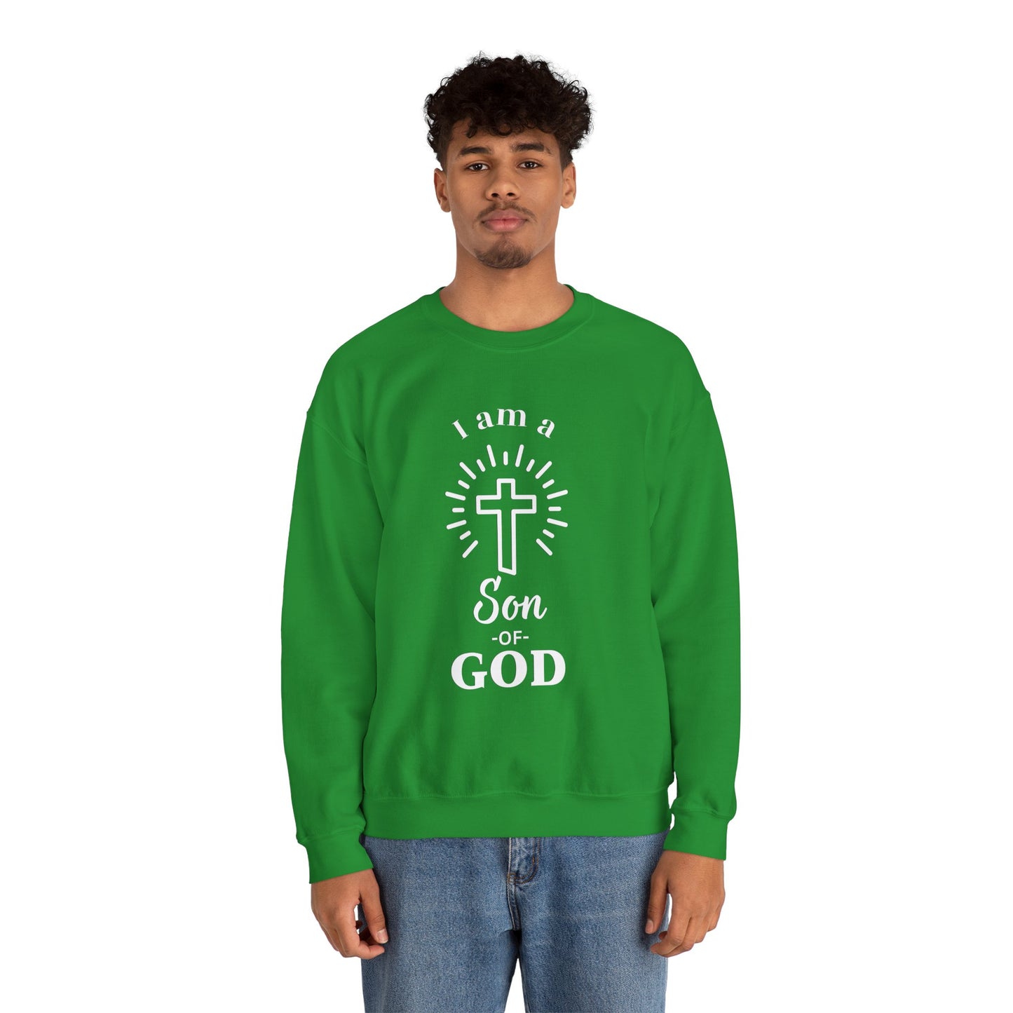 Unisex Christian Crewneck Sweatshirt - "I am a Son of God"