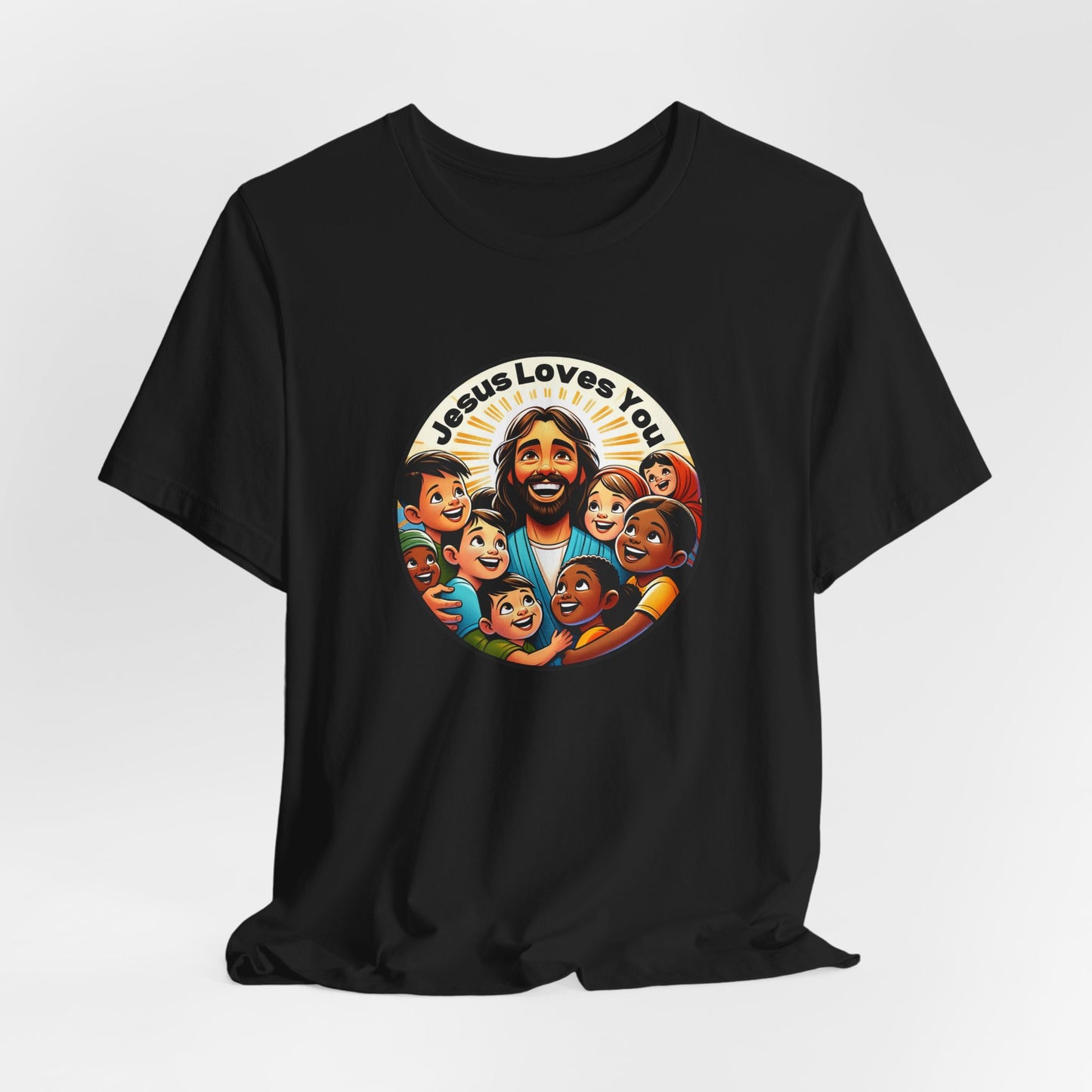 Men's Colorful 'Jesus Loves You' T-Shirt - Christian Apparel