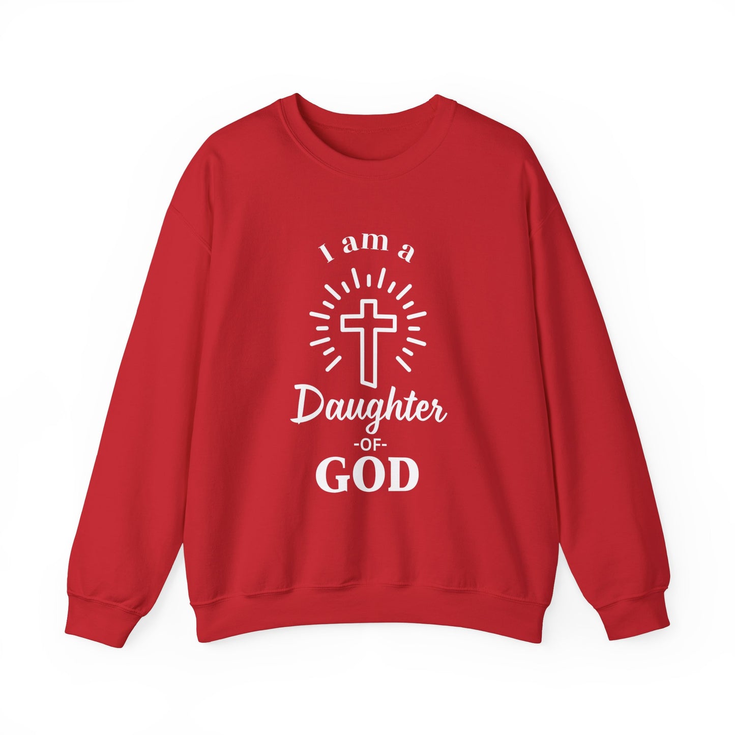 Daughter of God Crewneck Sweatshirt - Faith-Inspired Unisex Heavy Blend