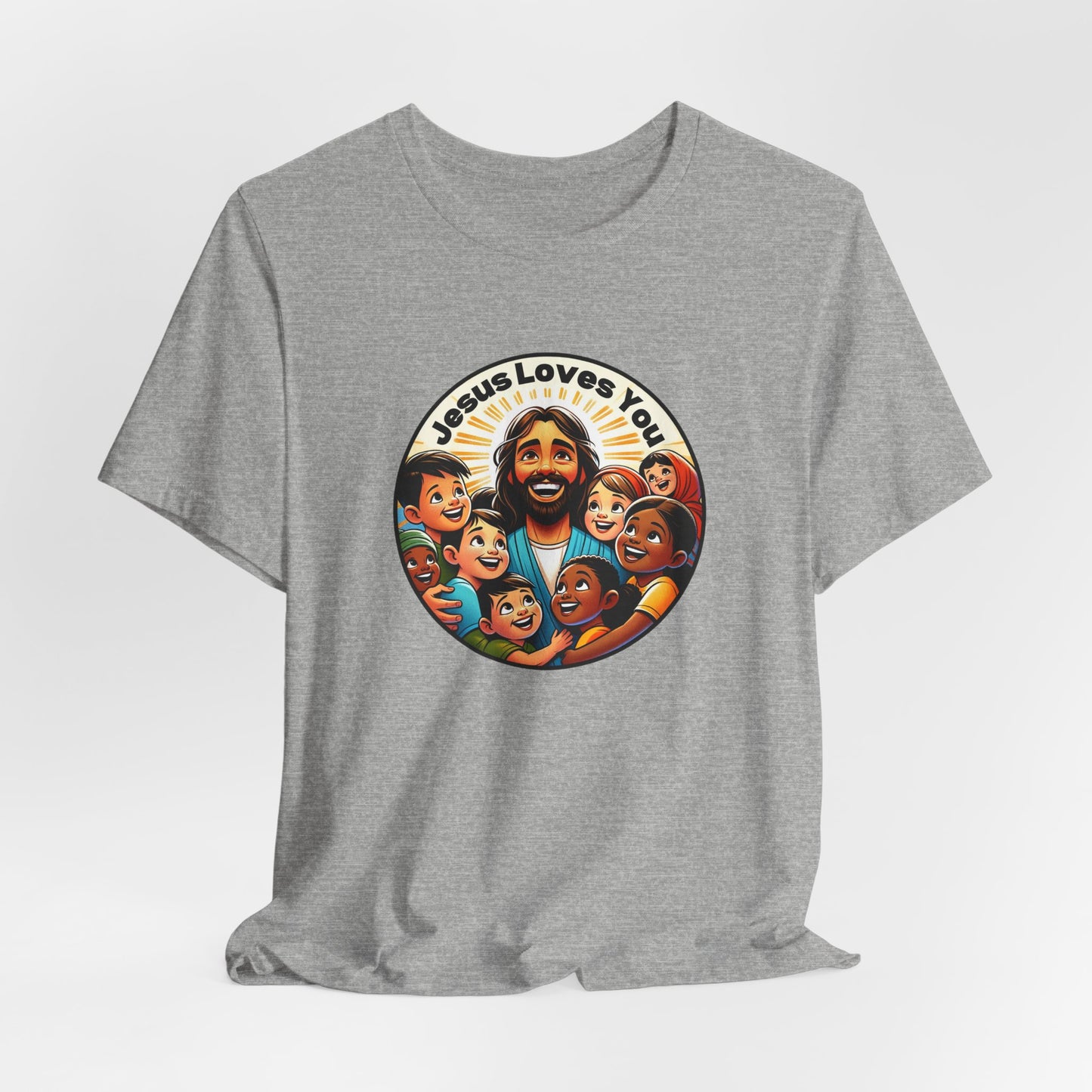Men's Colorful 'Jesus Loves You' T-Shirt - Christian Apparel